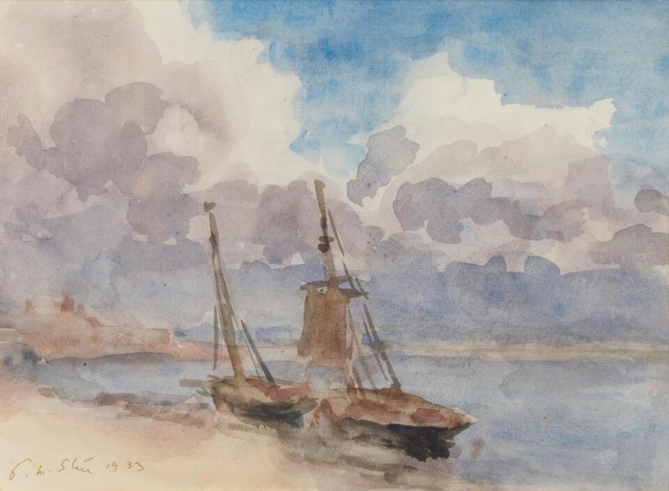 Stranded barges, Maldon