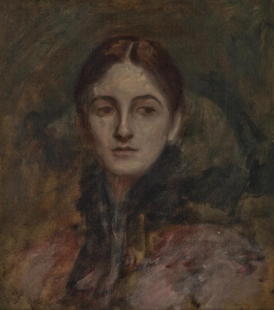 Portrait of Sibyl, Lady Eden (1867-1945), née Grey, bust-length