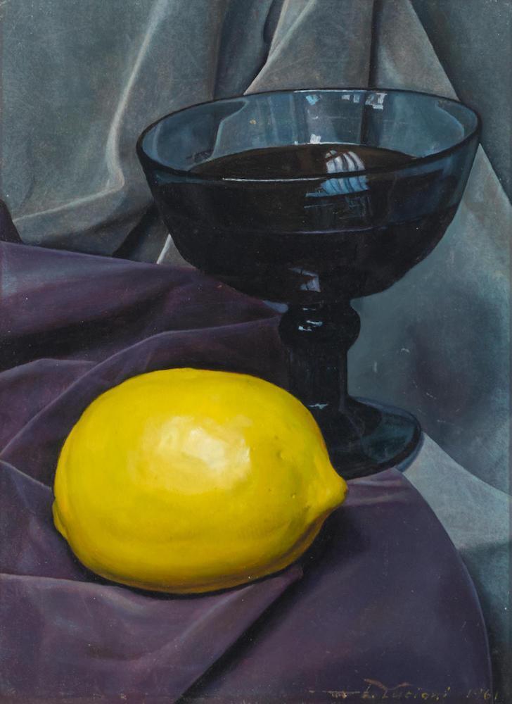Still Life with Lemon and a Glass