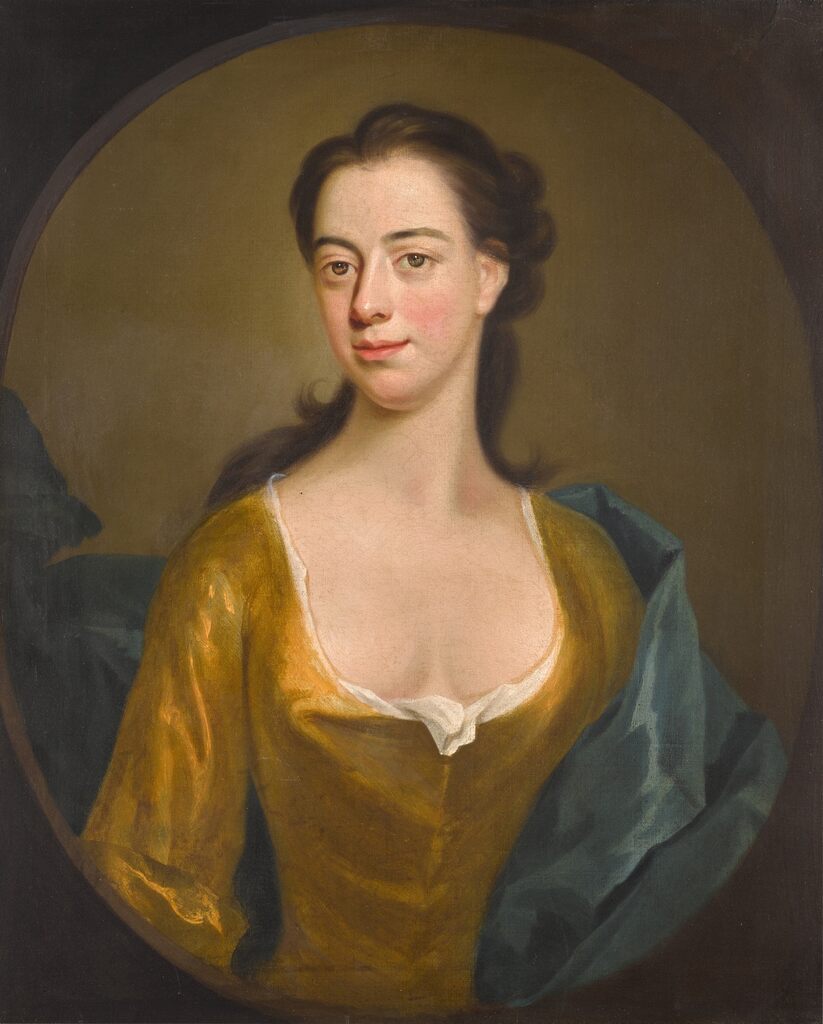 Portrait of a lady in a painted oval