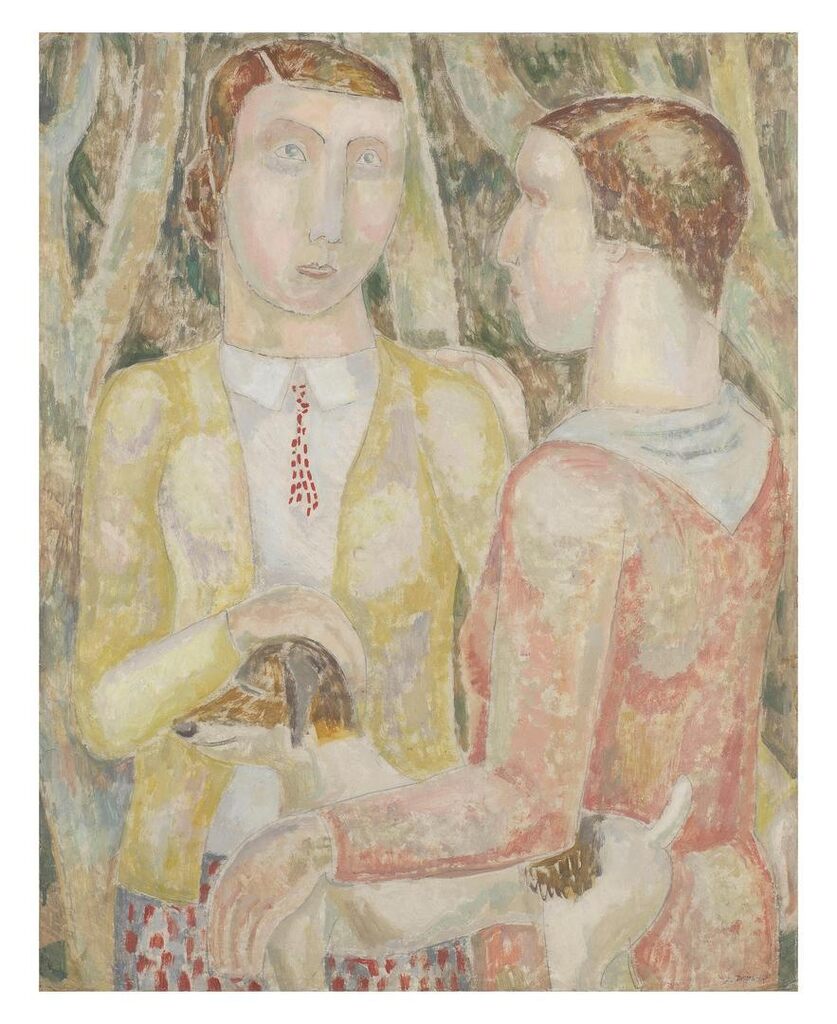 Two Women and a Dog