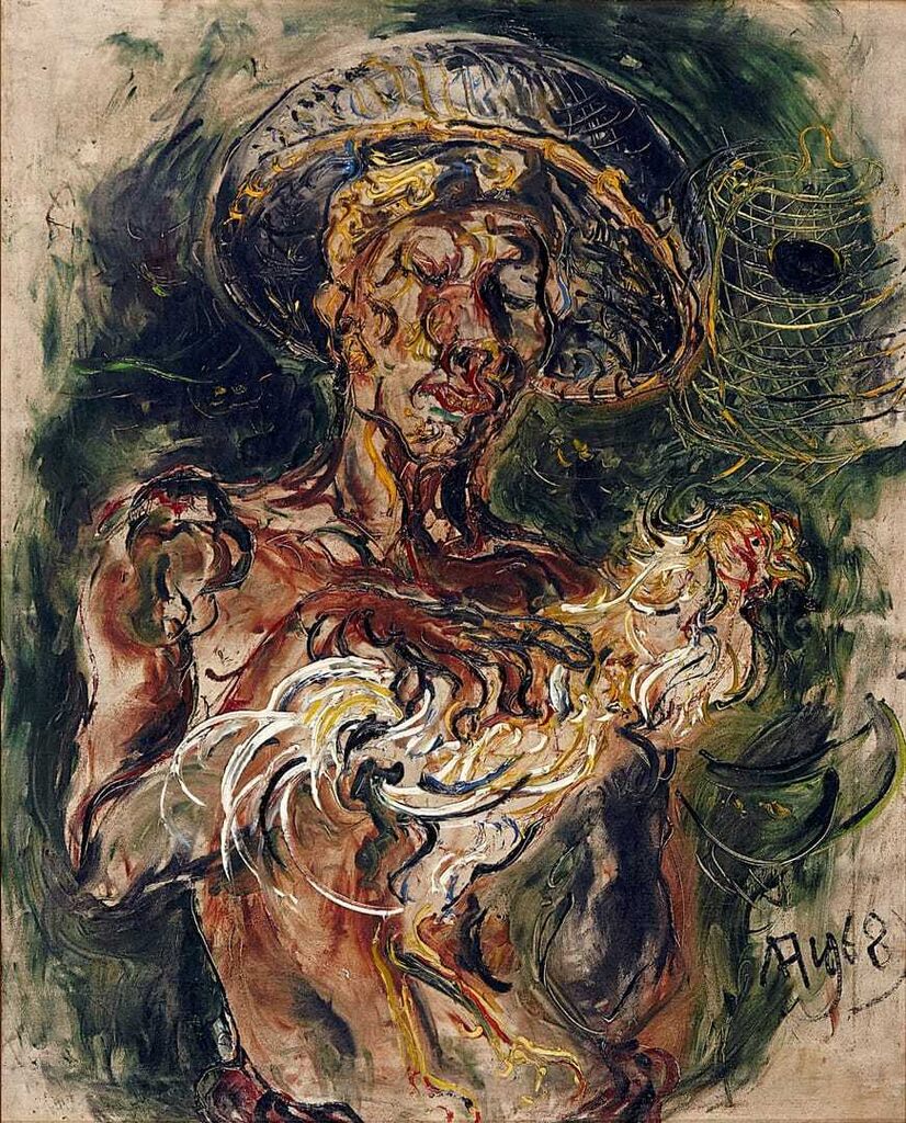 Man with Cockerel