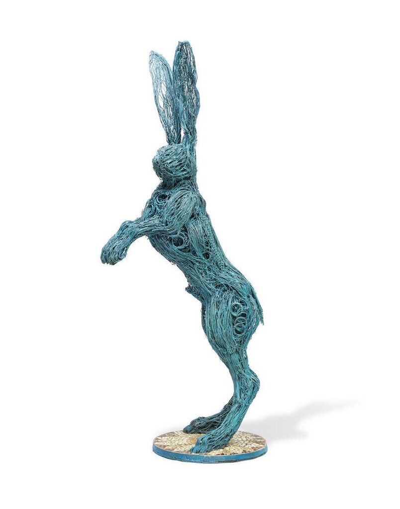 Blue Hare with Sunflower