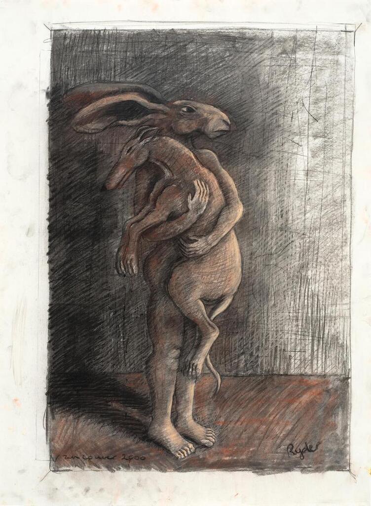 Ladyhare With Dog