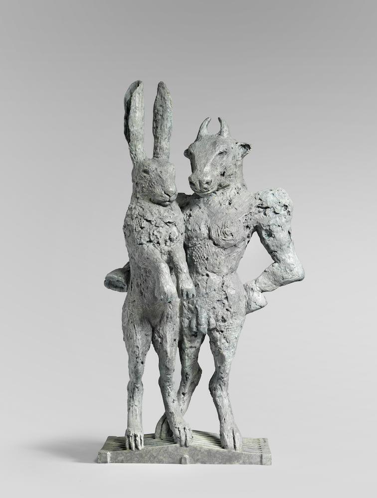 Minotaur and Hare on a Grate
