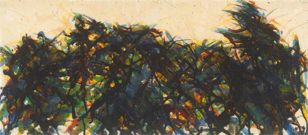 Tree line on a hill