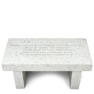 Jenny Holzer (B. 1950) The Living Series: When you've been someplace ..., 1989 17 x 36 x 18 in (43.1 x 91.4 x 45.7 cm) (This work is number two from an edition of three.)