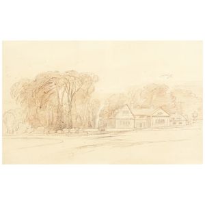 Edward Lear (British, 1812-1888) An English country house