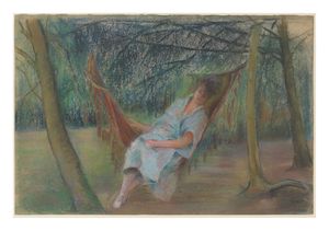 Paul Elie Gernez (French 1888-1948) Repos sous les arbres ()