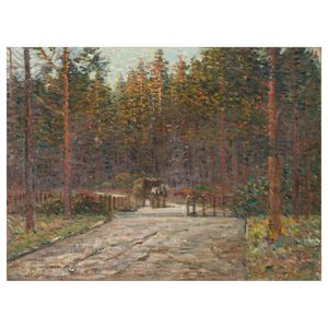 Louis Hayet (French, 1864-1940) The log cart