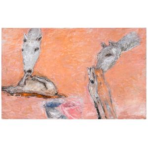 Mares and Foals 72 1/2 x 114 1/2 in (184.2 x 290.8 cm) (Painted in 2002-2003)