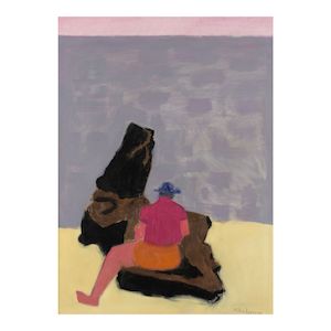 Figure on the Jetty 46 x 33 in. (116.8 x 83.8 cm.) (Painted in 1957.)
