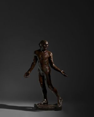 L'un des Bourgeois de Calais: Jean de Fiennes, Nu, Grand Modèle dit aussi 'Nu monumental' 79 1/2 x 51 3/8 x 26 3/8 in. (201.9 x 130.5 x 67 cm.) (Conceived in 1886, this bronze version cast by the Coubertin Foundry in 1987 in an edition of 11, numbered 2/8 to 8/8 and I/IV to IV/IV.)