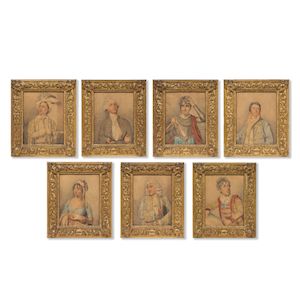 Samuel de Wilde (London 1751-1832) Portraits of Georgian actors: Charles Farley, Henry Johnston, Nanette Johnston, George Cooke, Samuel Simmons, John Quick and John Fawcett ((7))