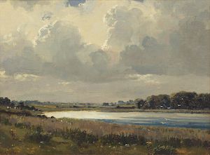 Campbell Archibald Mellon (British, 1876-1955) Approaching Storm, Easton Broad Southwold