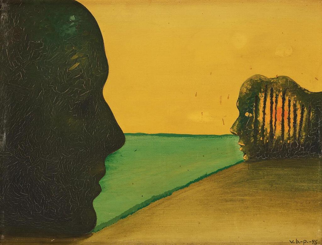 Landscape with two profiles