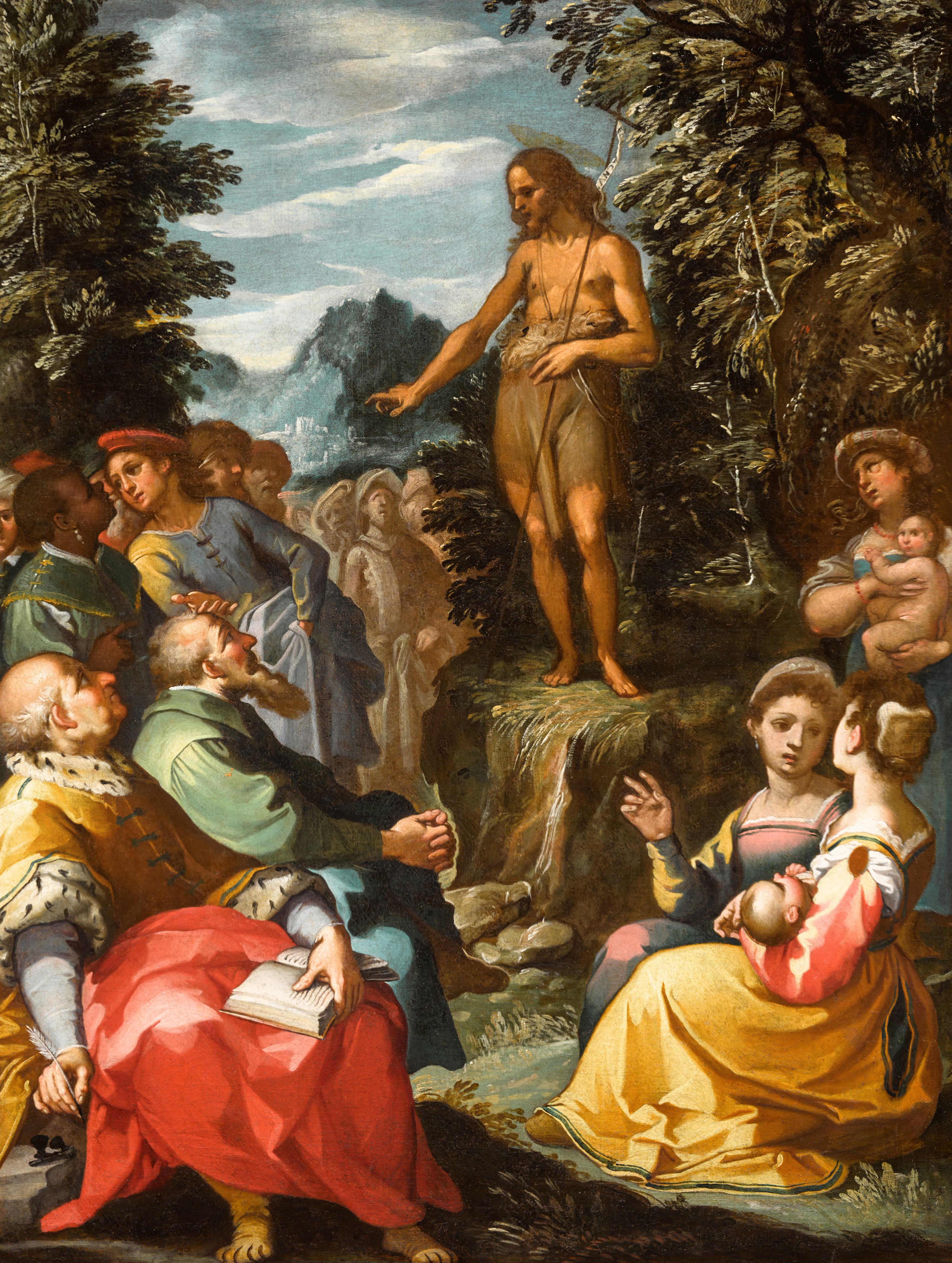 Saint John the Baptist preaching in the wilderness