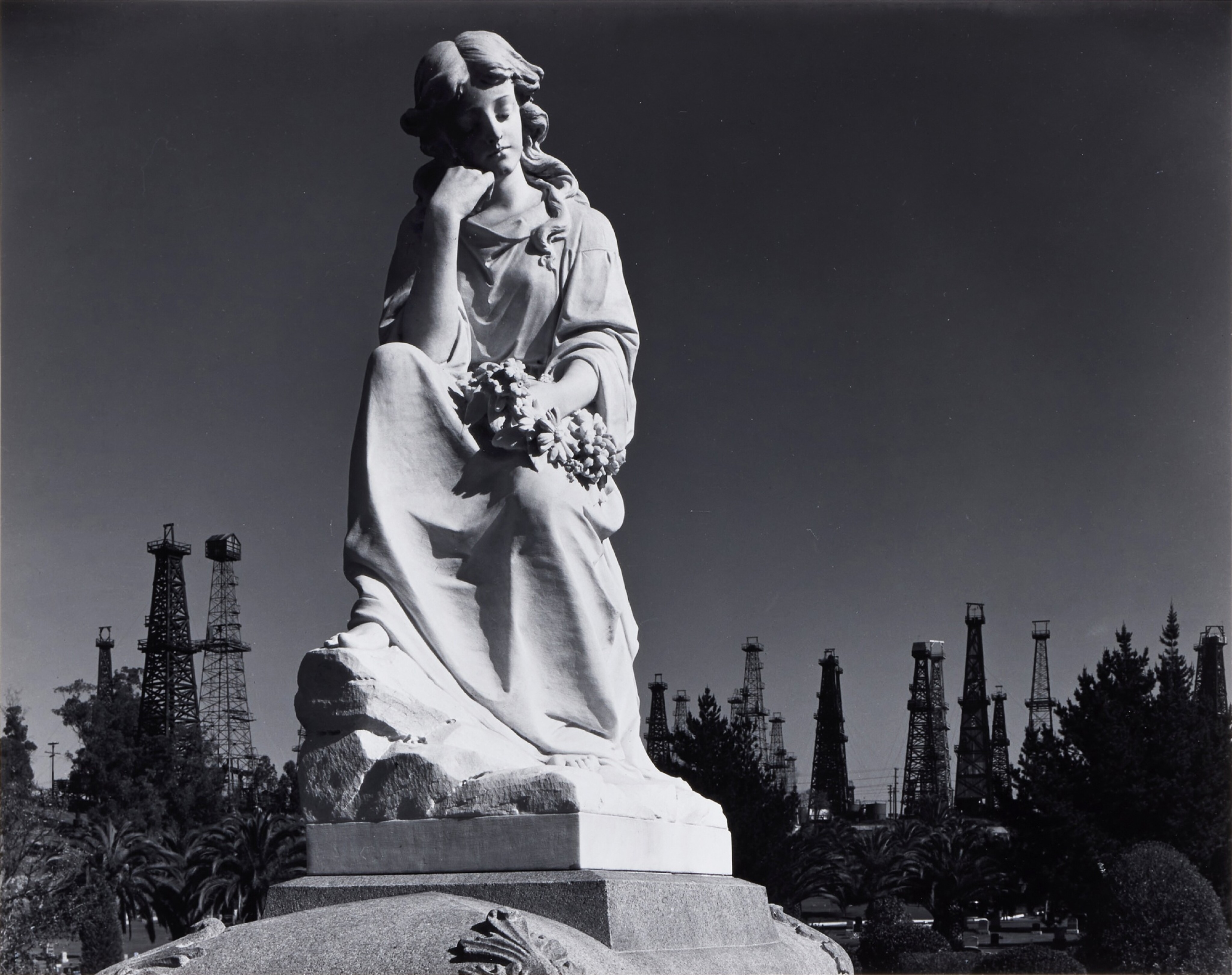 ‘Signal Hill, Long Beach, California (Oil Derricks and Monument)’