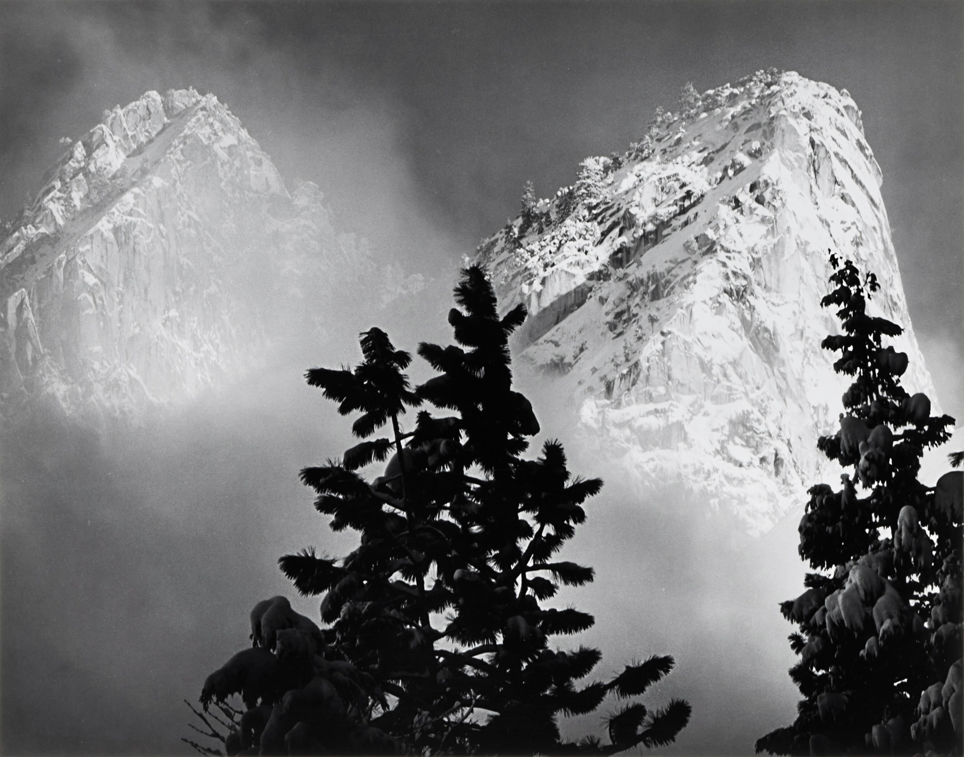 ‘Eagle Peak and Middle Brother, Winter, Yosemite National Park, California’