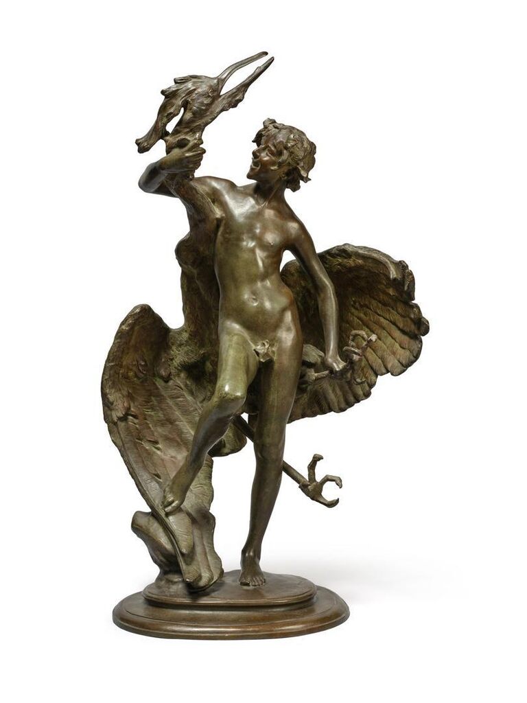 Young Faun with Heron