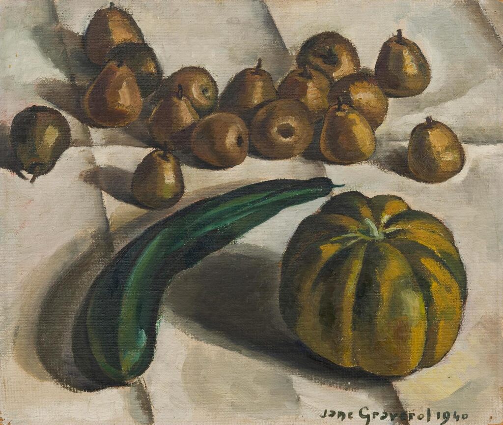 Sans titre (Nature morte au concombre, poires et courge)