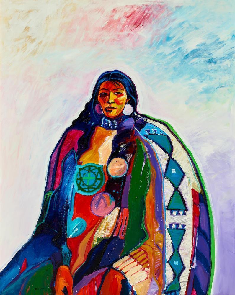 Seated figure