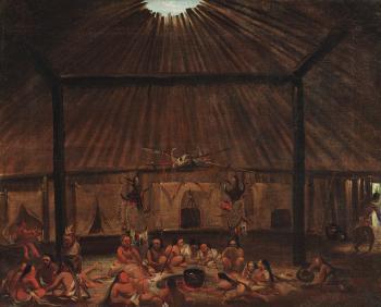Interior Of a Mandan Lodge
