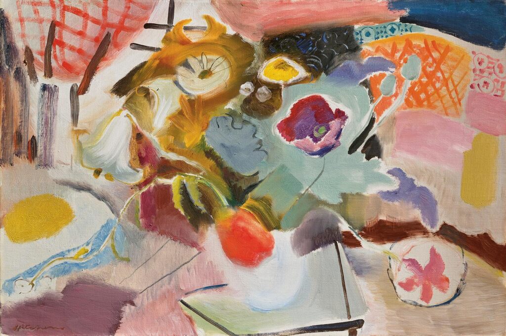 Flowers in a White Bowl