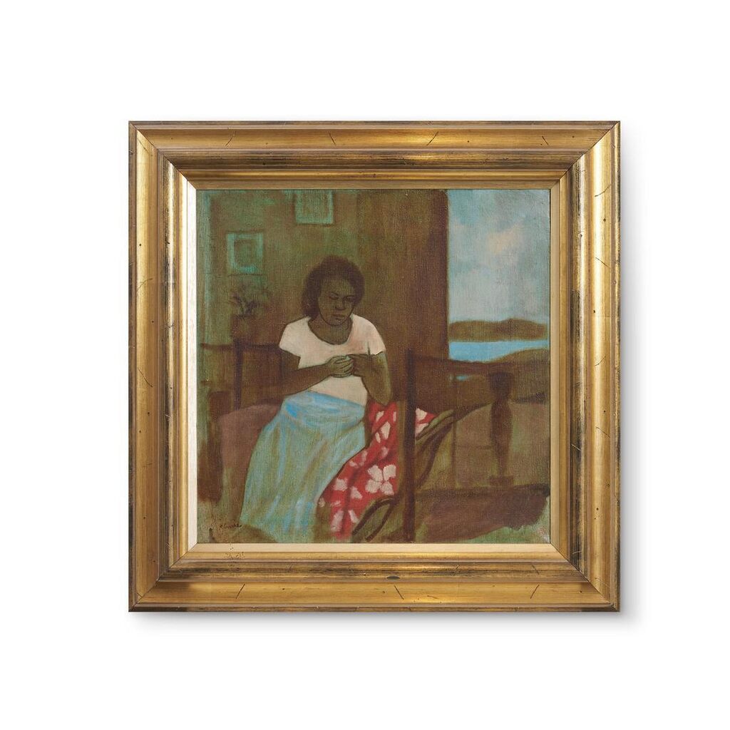 Woman Sewing Study