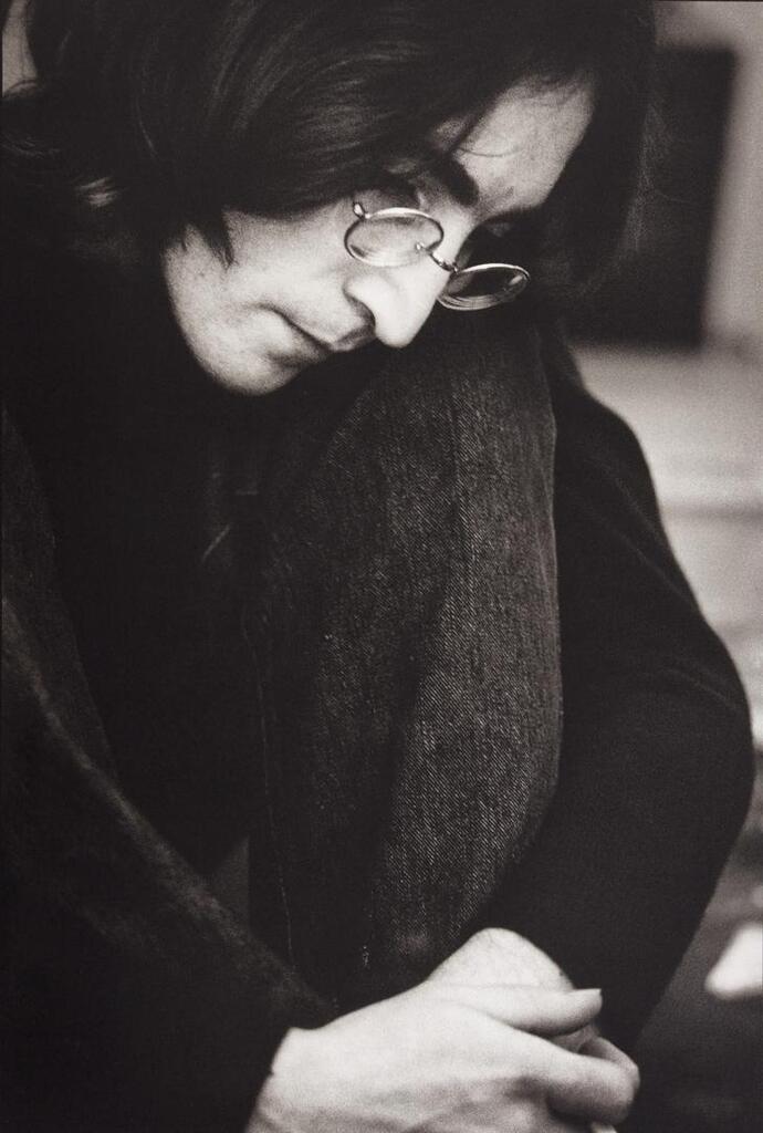 John Lennon Listening to the 'White Album' London, 1968