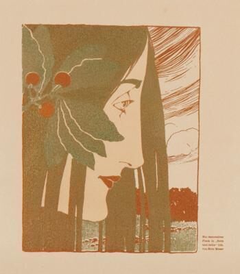 “Ein decorativer Fleck in Roth und Grün” [A decorative spot in red and green]