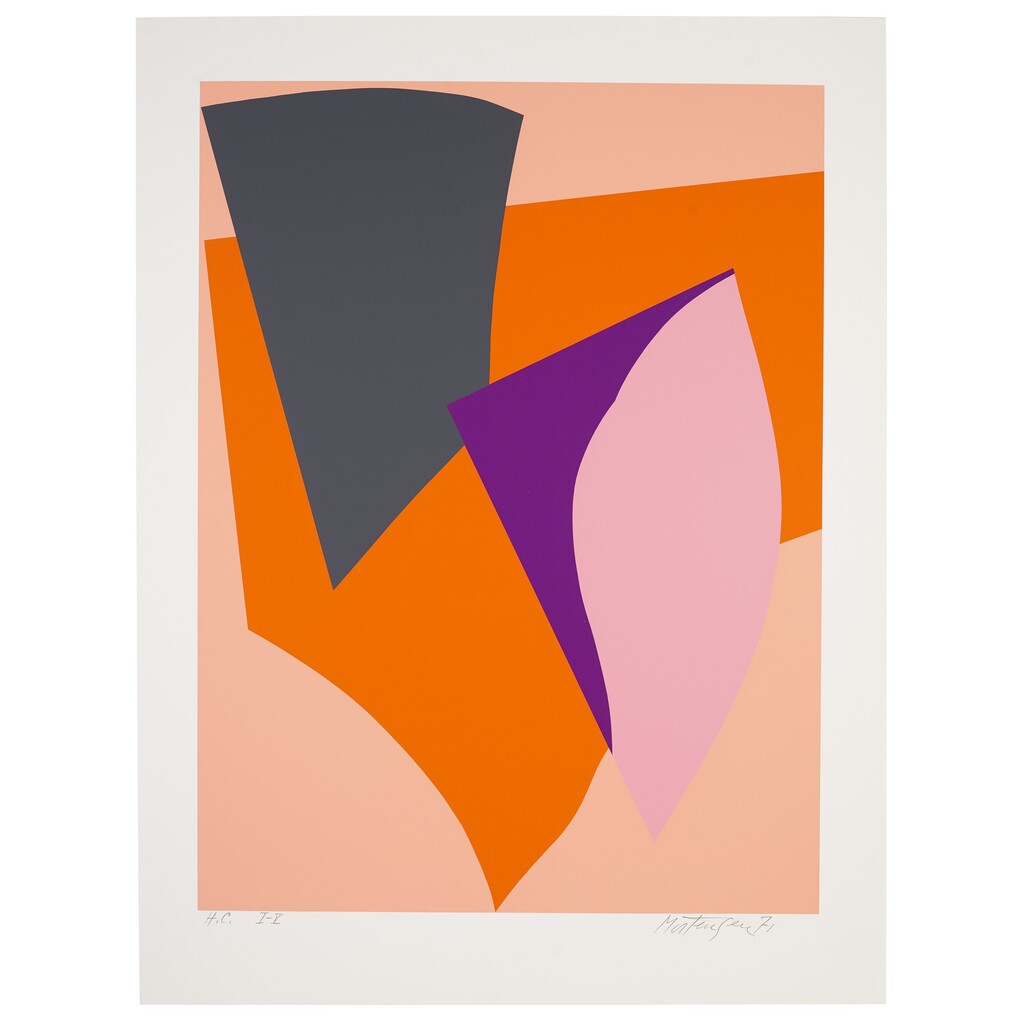 Untitled (Freie Formen auf Orange)