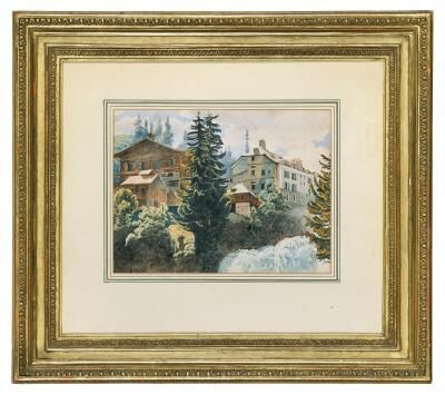 The Waterfall in Bad Gastein with the Straubinger Cottage