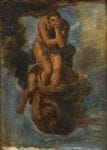 La Chute des damnés, le Désespéré entraîné par les vices, circa 1856-1860.