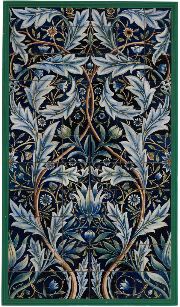 IMPORTANT 'ACANTHUS' TILE PANEL