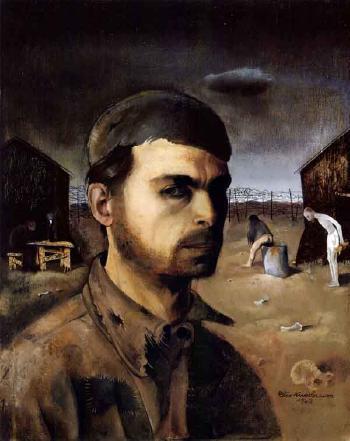 Self portrait in the camp. Still life