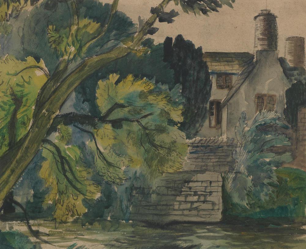 House with falling tree, Cumberland