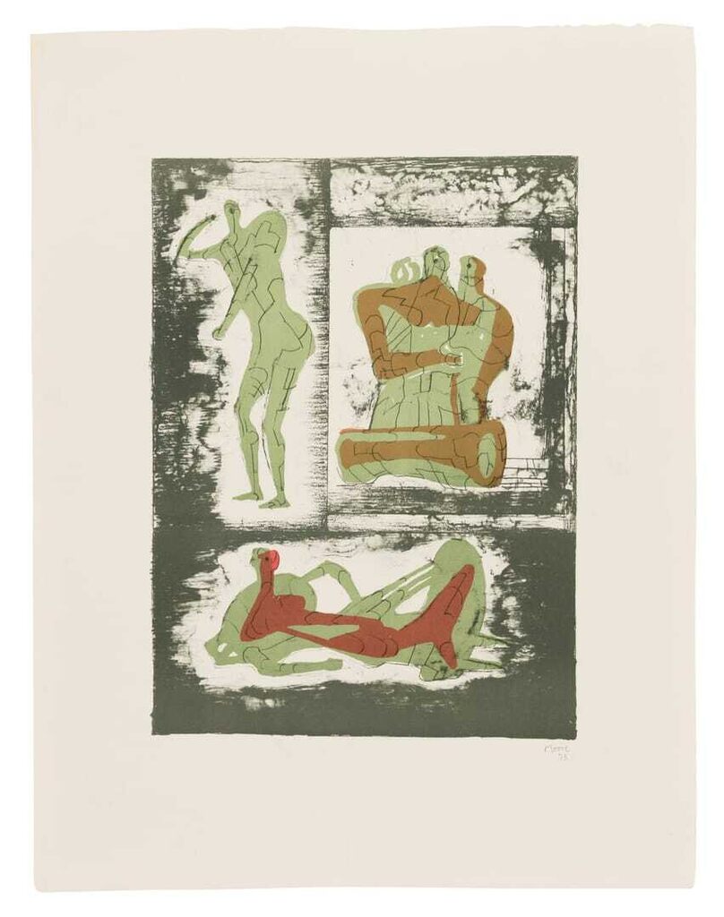 Reclining and Standing Figure and Family Group