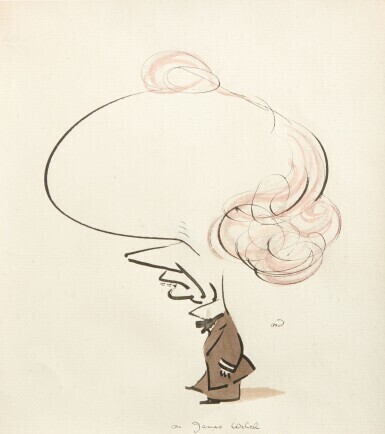 Max Beerbohm | "James Welch", ink and watercolour drawing, 1920, framed and glazed