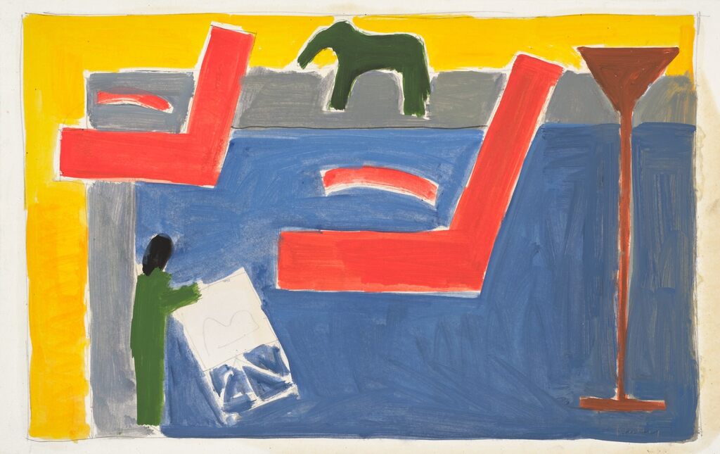 Study for Interior with Elephant