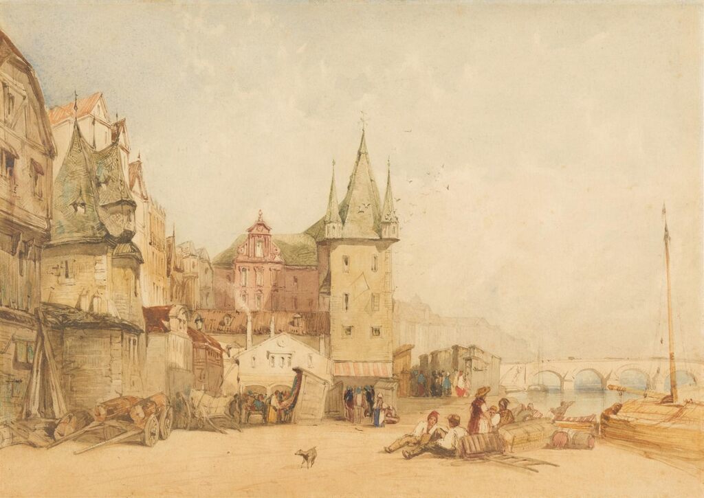 Frankfurt, The Main Quay, looking towards the Rententurm