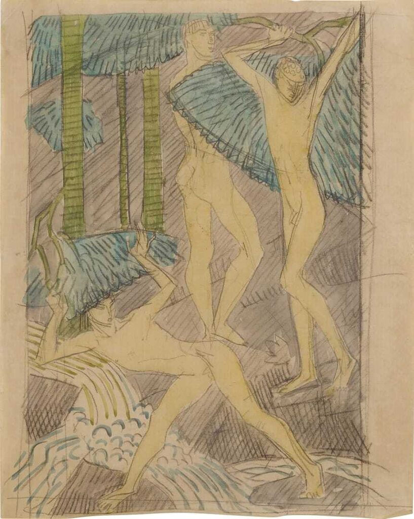 Male Nudes in a Rocky Landscape: Ballet Russe