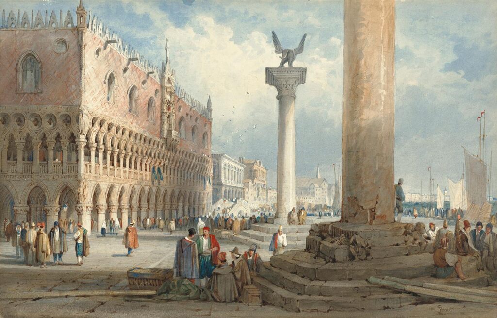 A view of the Doge's Palace, looking towards the Riva degli Schiavoni, Venice