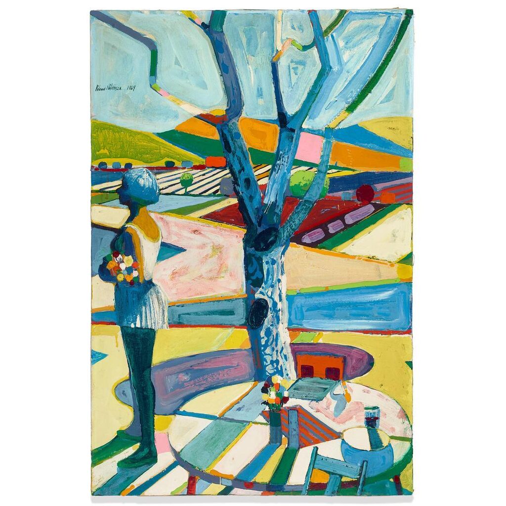 The Patio (Girl Holding Flowers)