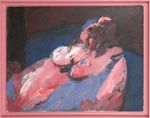 Femme de l’ambassadeur ou Baigneur n°6 1974 Huile sur toile signée en haut à gauche, titrée et datée au dos 89 x 116 cm Rapport de condition : Encadrée « Dans une voie peu fréquentée hormis par Rouaul