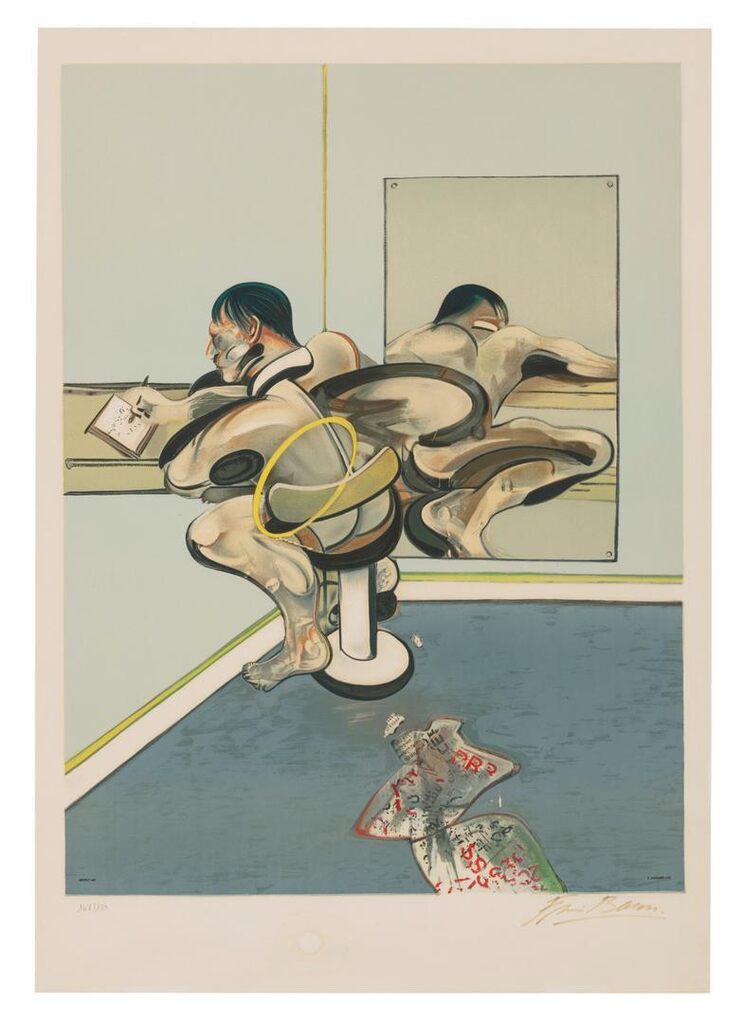 Figure Writing Reflected in a Mirror