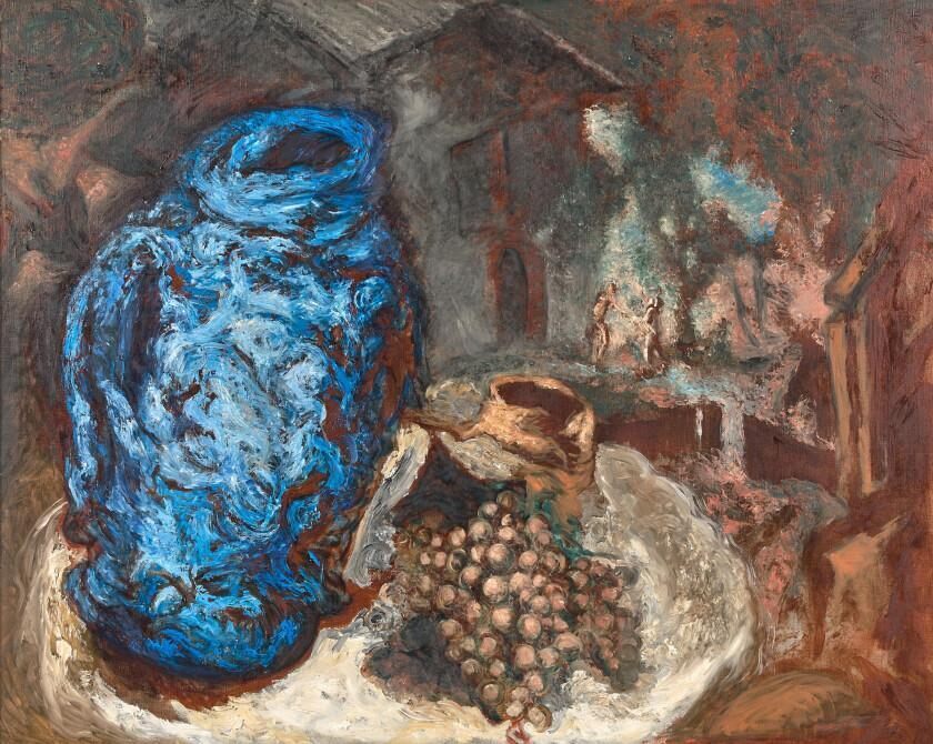 Still life with blue vase