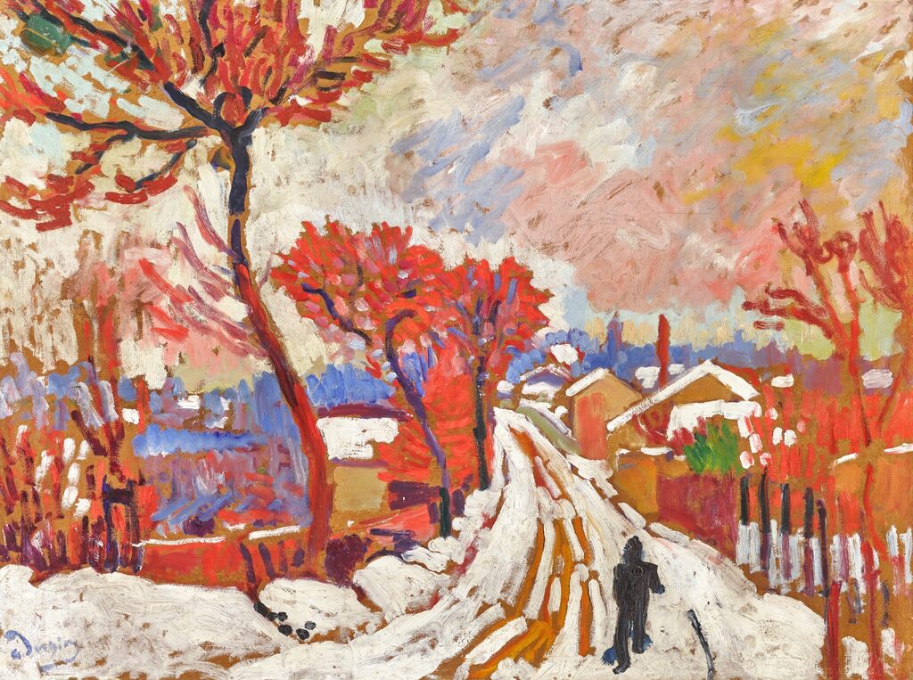 Paysage de neige à Chatou