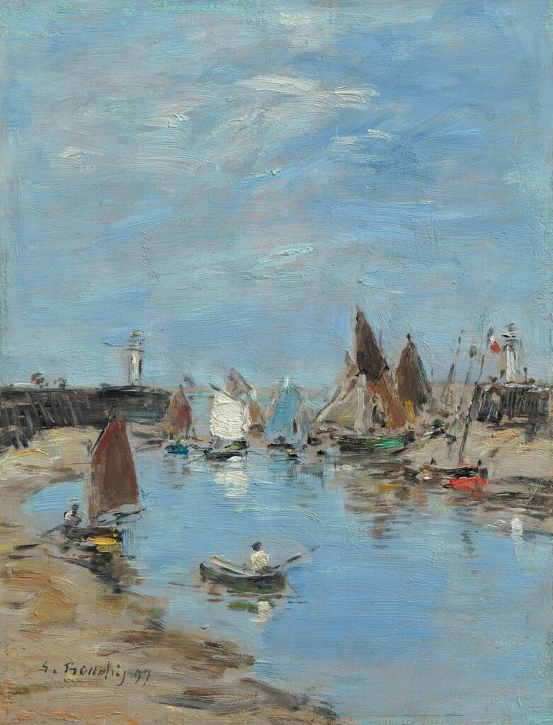 Trouville. Les jetées, marée basse