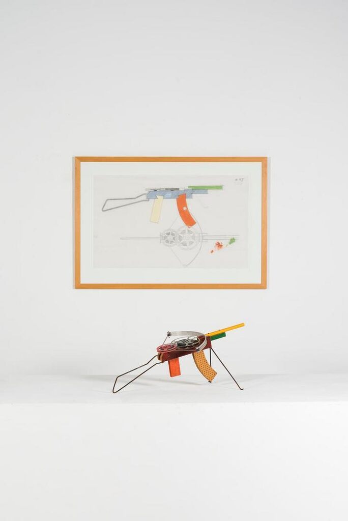 Camgun (Gun Number 43) et dessin préparatoire (deux œuvres)